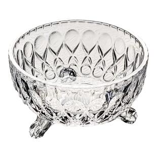 水晶玻璃甜品碗冰淇淋杯酸奶精致小果盘高脚水果零食盘高级感迷你