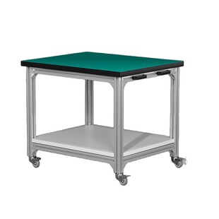 铝合金型材防静电工作台车间可移动推车操作台生产线检验打包台桌