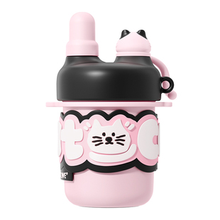 高颜值保温杯女生小巧便携2025新款随行儿童可爱不锈钢带吸管水杯