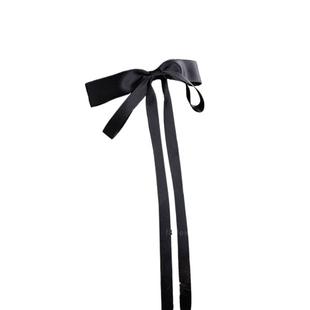 气质大蝴蝶结头饰长飘带发夹女2025新款高端后脑勺半扎发马尾发卡