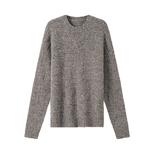 UNICA HOMME/时髦感宽松套头绵羊毛针织毛衣杂色松弛男生