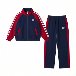 女童2026春秋新款洋气时髦中大童炸街休闲拼色字母运动两件套装