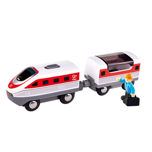 Hape电动城际列车套磁性火车头儿童轨道玩具宝宝生日礼物2-3周岁1