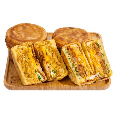 鹿有有鸡蛋汉堡街头小吃