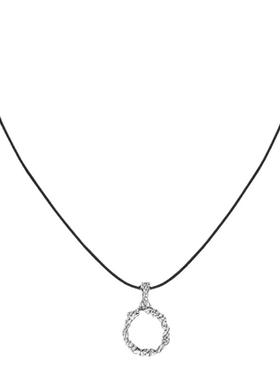 S.S.V.男女同款手作圆环皮绳项链