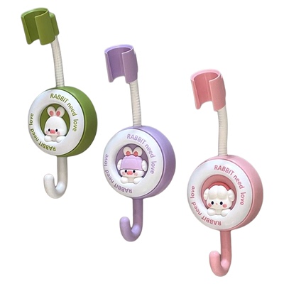 卡通免打孔花洒支架可调节固定器