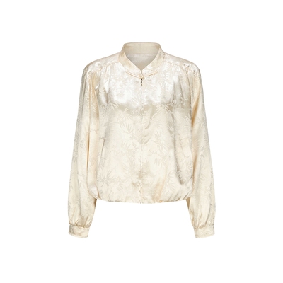 halfmoon小立领盘扣提花夹克