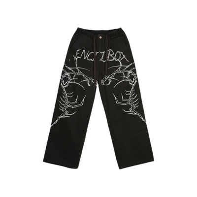 千笔盒子浅灰深灰街头休闲裤