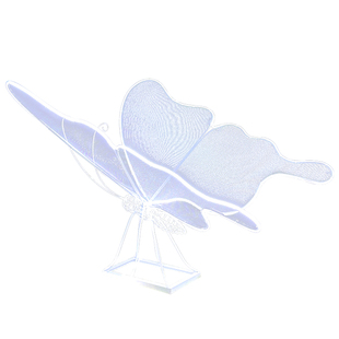 户外不锈钢镂空发光蝴蝶雕塑动物草坪公园林景观小区装饰昆虫摆件