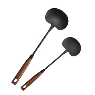 精铁蘑菇铲锅铲家用炒勺炒菜铲子厨具不粘锅铁锅专用木柄铁勺铲勺