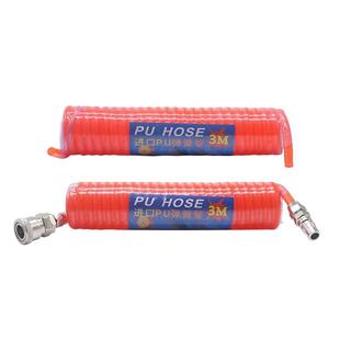 进口PU气管6mm*4空压软管/伸缩弹簧管螺旋管风管3/6/9米12米15米