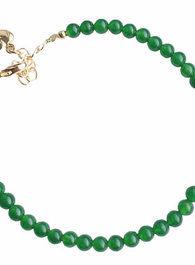 女绿玉髓细款轻奢闺蜜高级感手链