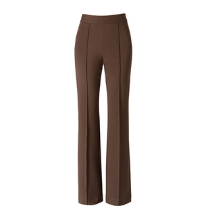 四面弹力针织微喇裤立体中缝2025秋季新款显瘦喇叭裤女休闲长裤子