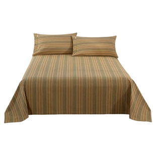 山东老粗布纯棉床单100全棉加厚老式传统色织单子双人用被单防滑