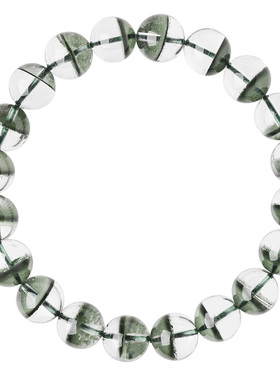 天然聚宝盆赞比亚巴西绿幽灵手串女正品高货收藏招财水晶手链男