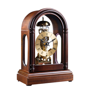 欧式复古实木机械座钟客厅老式桌面台钟家用装饰摆件上链创意台钟