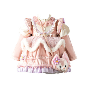 sesameclub女童冬装玲娜贝儿公主裙洛丽塔生日衣服加绒加厚裙子