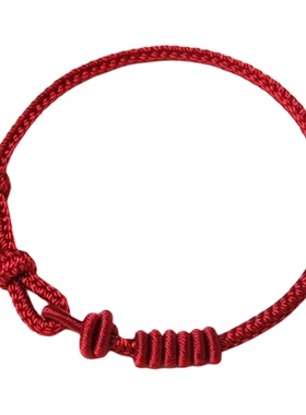 可穿珠diy红绳手链手工编织绳