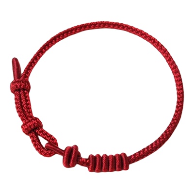 可穿珠diy红绳手链手工编织绳