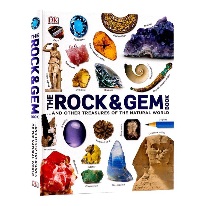 英文原版图书 The Rock and Gem Book DK岩石与宝石百科DK出版 儿童科普百科知识读物课外阅读书籍启蒙知识绘本精装大开彩色插图