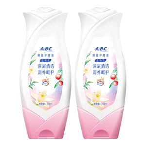 拍2！ABC女性护理温和洗护液200ml*4瓶