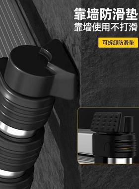 镁多力多功能工程升降直梯便携折叠人字梯家用梯子不锈钢伸缩楼梯