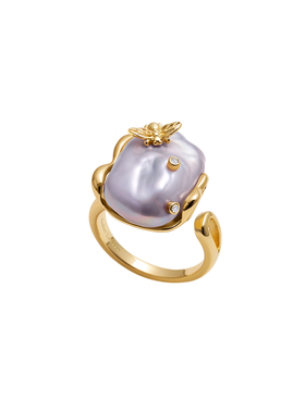 安铂洛利巴洛克珍珠戒指