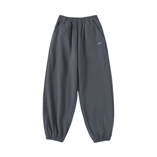 cicochild25年冬季新款亲子中大童加绒运动裤橡筋收口百搭束脚裤