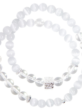 女生&白水晶猫眼石轻奢手串&礼盒