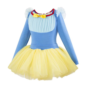 舞蹈服儿童女秋冬少儿芭蕾体操服女童长袖练功服可爱白雪公主裙