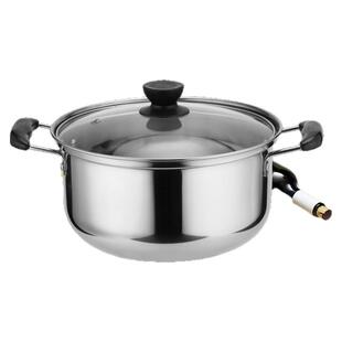 【带盖单人小奶锅】家用平底不锈钢加厚奶锅汤锅热奶煮面锅煮宵夜