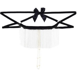 59元3条 性感内裤女士低腰绑带火辣诱惑金属链条辣妹纯欲丁字裤