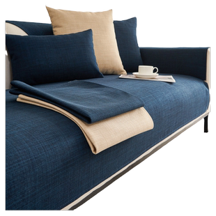 沙发垫简约现代棉麻坐垫四季通用沙发套罩纯色新款防滑沙发盖布巾