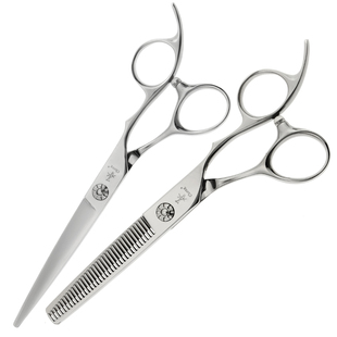 承美发理发剪刀发型师专用调量调色无痕牙剪日本440C钢6寸平剪UB