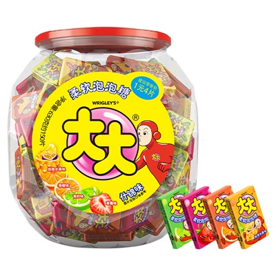箭牌大大泡泡糖什锦味约儿童零食