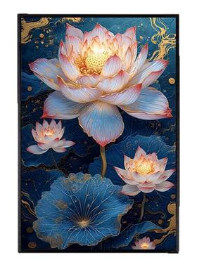 diy中国风花卉数字油画