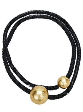 ZHUCHONGYUN秋季东方贴箔椰子壳枫木串珠项链