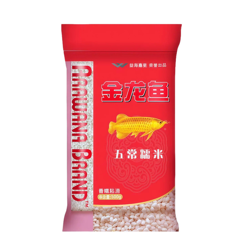 金龙鱼五常糯米东北大米一级新糯米粽子烧麦圆糯米饭团小袋装500g