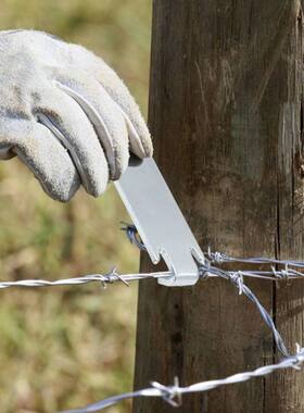 钢丝捻线器T柱夹 2Pcs 林业牧场建筑围栏钢丝绳安装工具 缠绕器