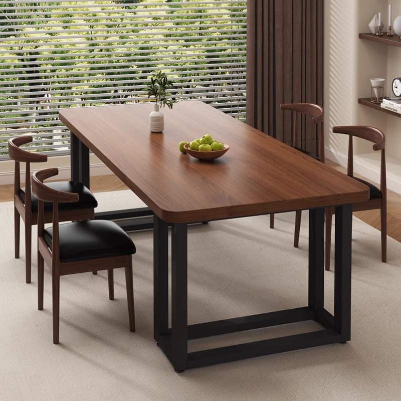 餐桌小户型家用长方形吃饭桌子艺饭店餐桌椅现代咖啡厅简约复古铁