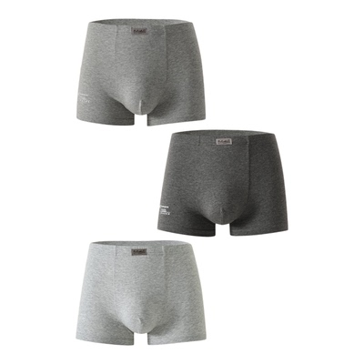 普利诗男士中腰纯棉平角抗菌内裤