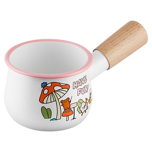 苏泊尔珐琅迷你小奶锅搪瓷热牛奶专用不粘锅家用宝宝辅食锅热油锅