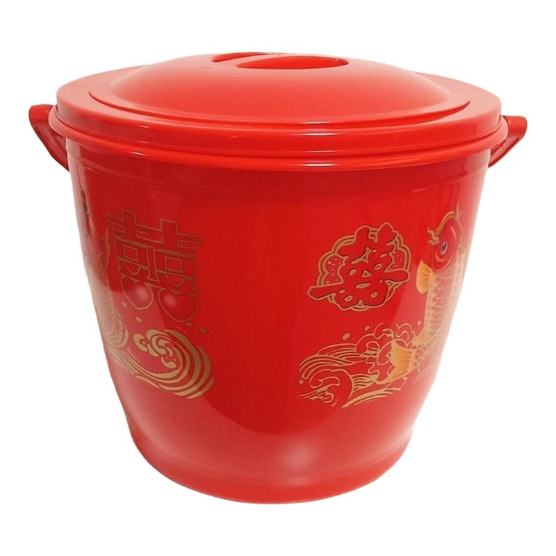 婚庆用品痰盂红色子孙桶老人便桶