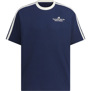 Adidas/阿迪达斯正品2025夏季款男士套头华夫格宽松短袖KF2473
