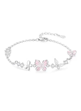 新款流光蝶梦纯银手链小众轻奢