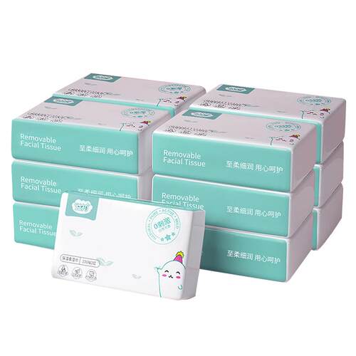益初云柔巾柔纸巾100抽12包 宝宝专用保湿纸抽纸面巾纸婴儿抽纸巾