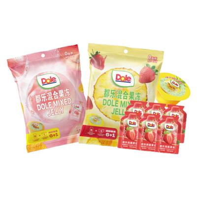 【渠道】都乐6+1混合果冻6枚蒟蒻果冻+1枚果肉果冻 130g/袋
