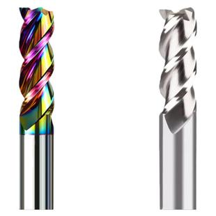 三刃白钢铣刀全磨直柄高速钢铣刀钻头3刃4刃含铝数控加工刀具