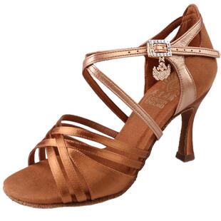 英皇舞霸拉丁舞鞋女高跟鞋专业女士拉丁鞋中跟软底恰恰教师鞋新款