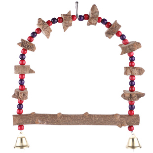 鹦鹉秋千鸟笼玩具用品啃咬虎皮玄凤爬梯云梯吊环桥花椒木站杆全套